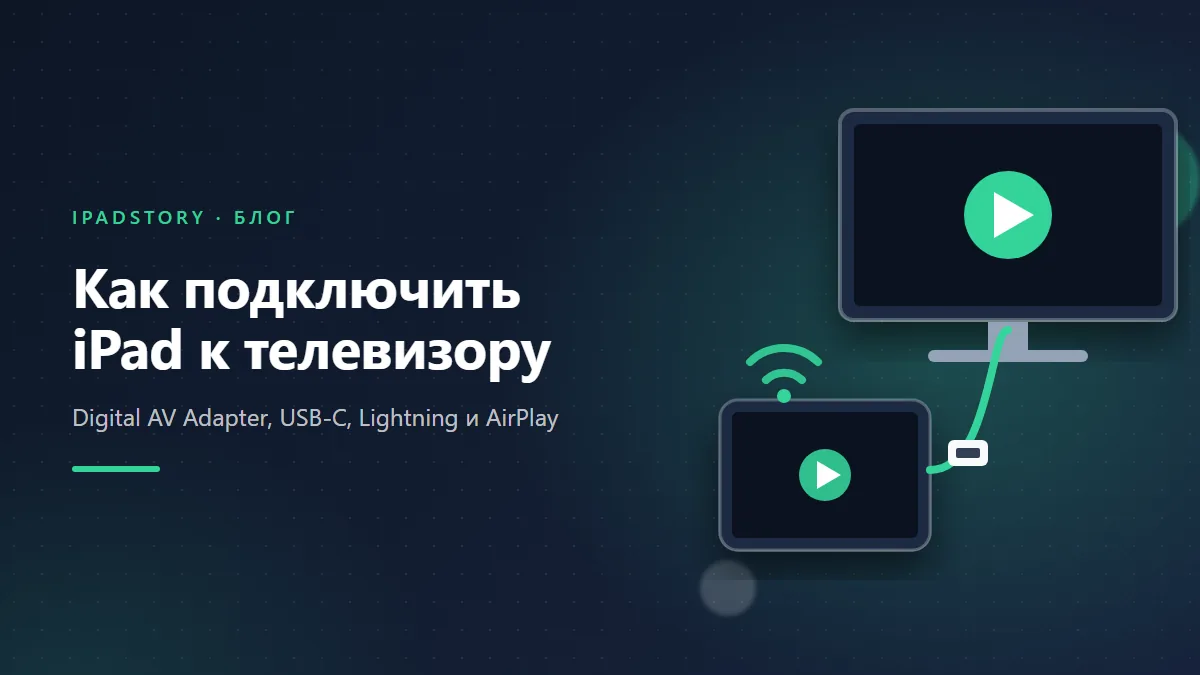 Как подключить iPad к телевизору: HDMI-адаптер Apple, USB-C, Lightning и AirPlay