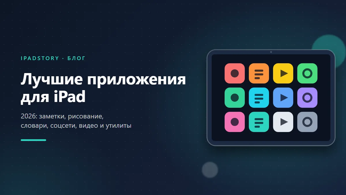 Лучшие приложения для iPad 2026: заметки, рисование, словари, соцсети, видео